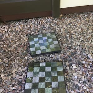 12 in. x 12 in. Jade Small Tile Decorative Garden Stone