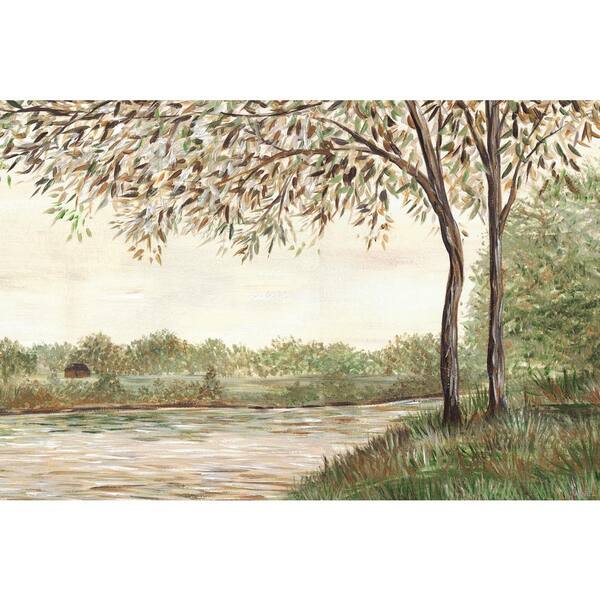 Unbranded "River Cuts" by Parvez Taj Unframed Canvas Nature Art Print 40 in. x 60 in. .