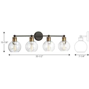Inspire Collection 3-Light Polished Chrome Etched Glass Traditional Bath Vanity Light