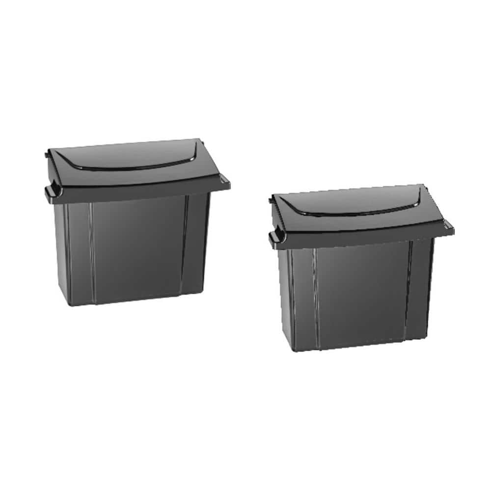 Black Durable Plastic Sanitary Napkin Receptacle (2-Pack)