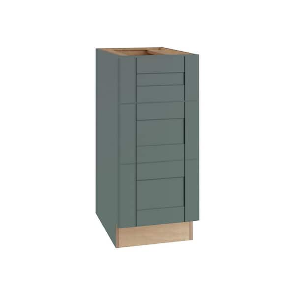 Washington 12 in. W x 24 in. D x 34.5 in. H Assembled Plywood Base Drawer Kitchen Cabinet in Green with Soft Close