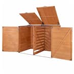 5.5 ft. x 3.4 ft. x 4.3 ft. Large Horizontal Trash and Recycling Storage Shed