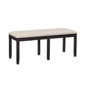 Rodman Dark Charcoal Backless Dining Bench 19 in. H x 46.38 in. W x 17 in. D