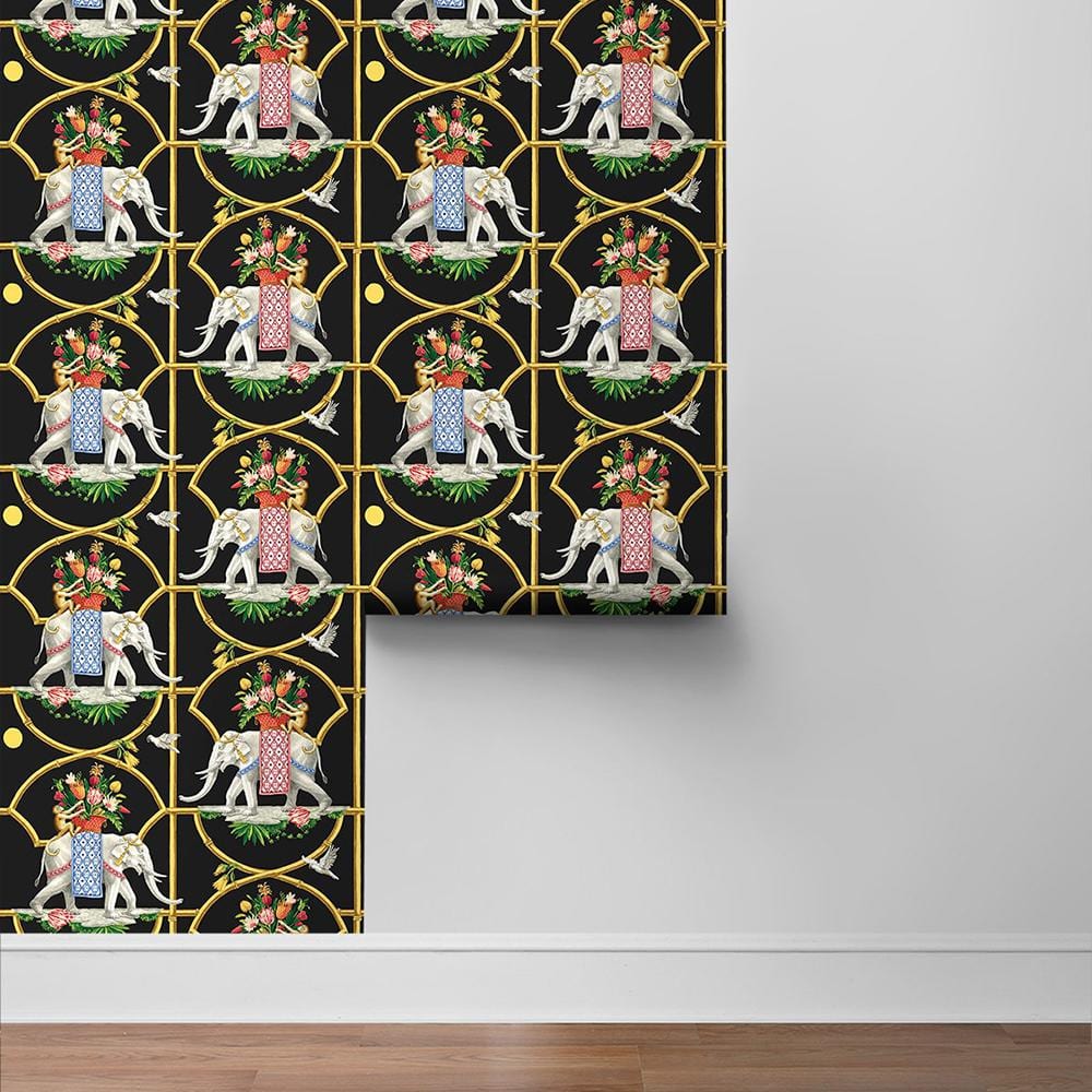 Before The Raj Noir Vinyl Peel and Stick Wallpaper Roll