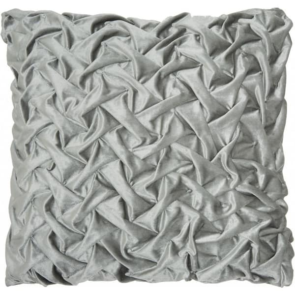 HomeRoots Jordan Light Grey Geometric Polyester 22 in. x 22 in. Throw Pillow
