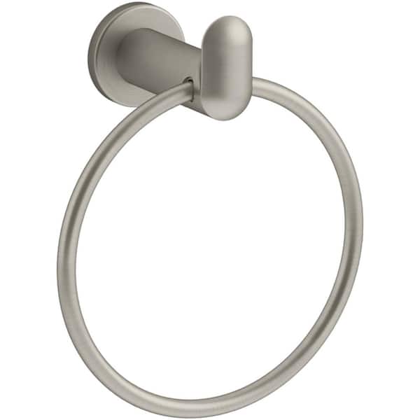 KOHLER Kumin Towel Ring in Vibrant Brushed Nickel