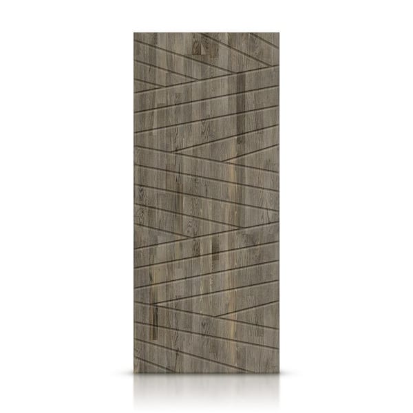CALHOME 30 in. x 96 in. Hollow Core Weather Gray Stained Pine Wood Interior Door Slab