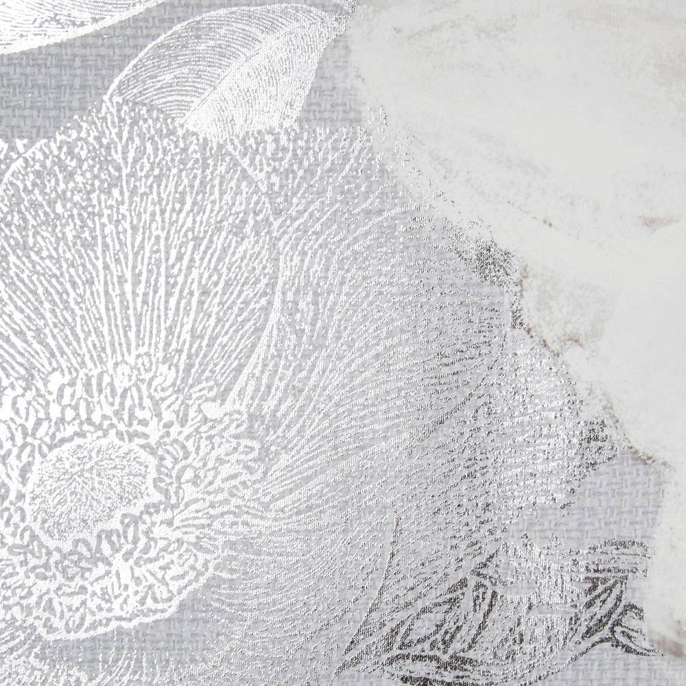 Gray Bloom Surrealist Floral Canvas Wall Art, 31 inches