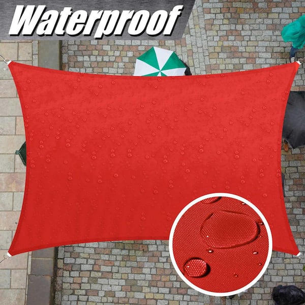 12 ft. x 7 ft. 220 GSM Waterproof Rectangle Sun Shade Sail Screen Canopy, Outdoor Patio and Pergola Cover