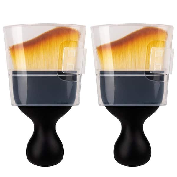 2-Piece Car Interior Detailing Brush Set w/ Soft Bristles, Protective Case for Dashboard, Leather, Tight Spaces