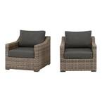 2-Pack Home Decorators Kingsbrook Wicker Outdoor Lounge Chair