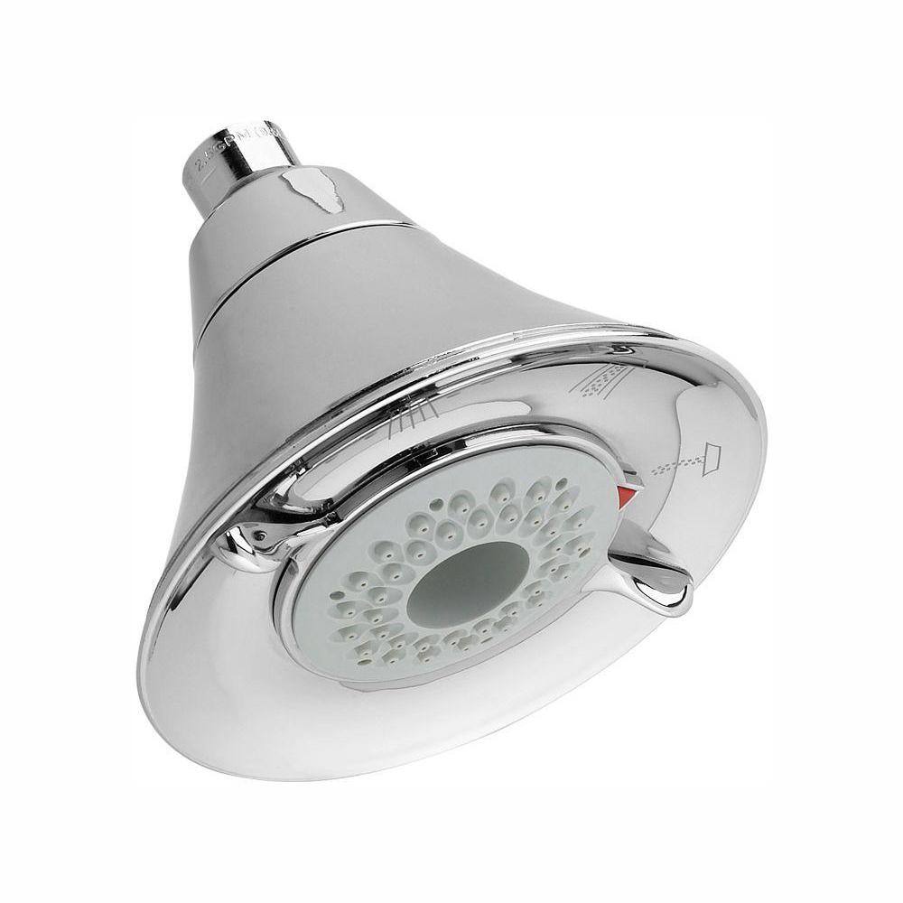FloWise 3-Spray 3 in. Single Wall Mount Fixed Shower Head in Polished Chrom
