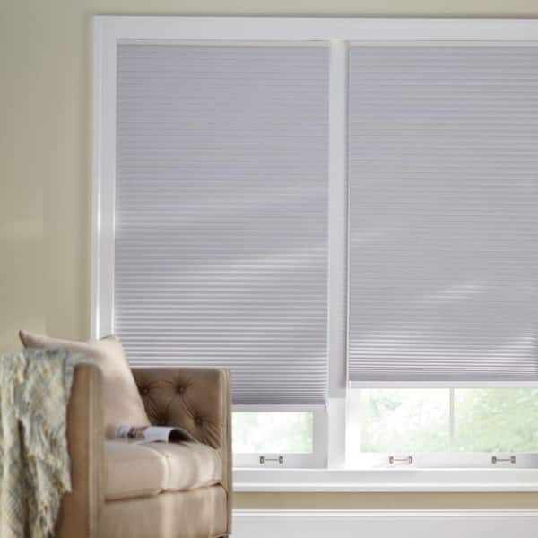 33 in x 64 in Cordless Cellular Pleated Shades Honeycomb Fade Resistant White 