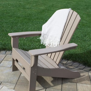 Boca Raton Weathered Wood Recycled Plastic Adirondack Chair