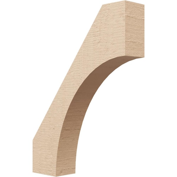 Ekena Millwork 3 in. x 18 in. x 14 in. Westlake Rough Cedar Woodgrain Timberthane Polyurethane Knee Brace, Primed