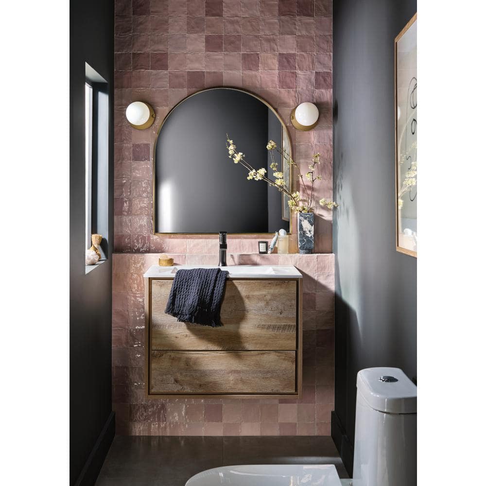 Matte Black Single Handle High Arc Bathroom Faucet