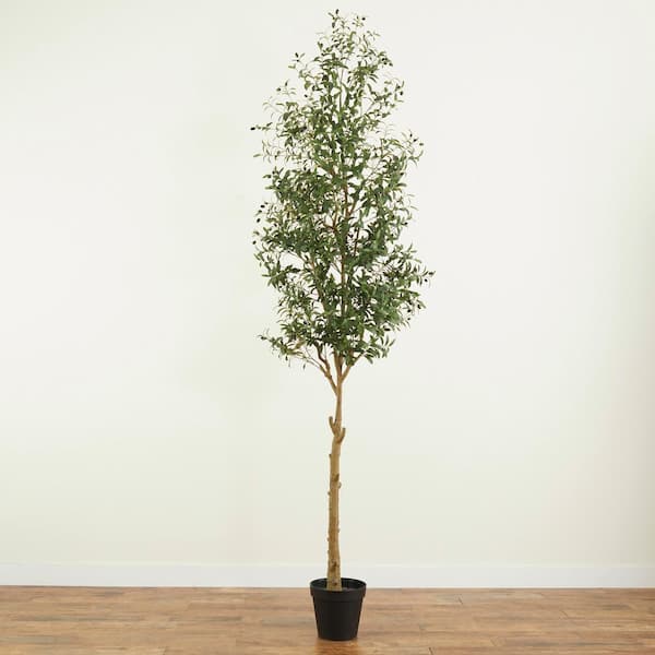 Nearly Natural 120 in. Green Artificial Olive Tree in Nursery Pot T4406 -  The Home Depot