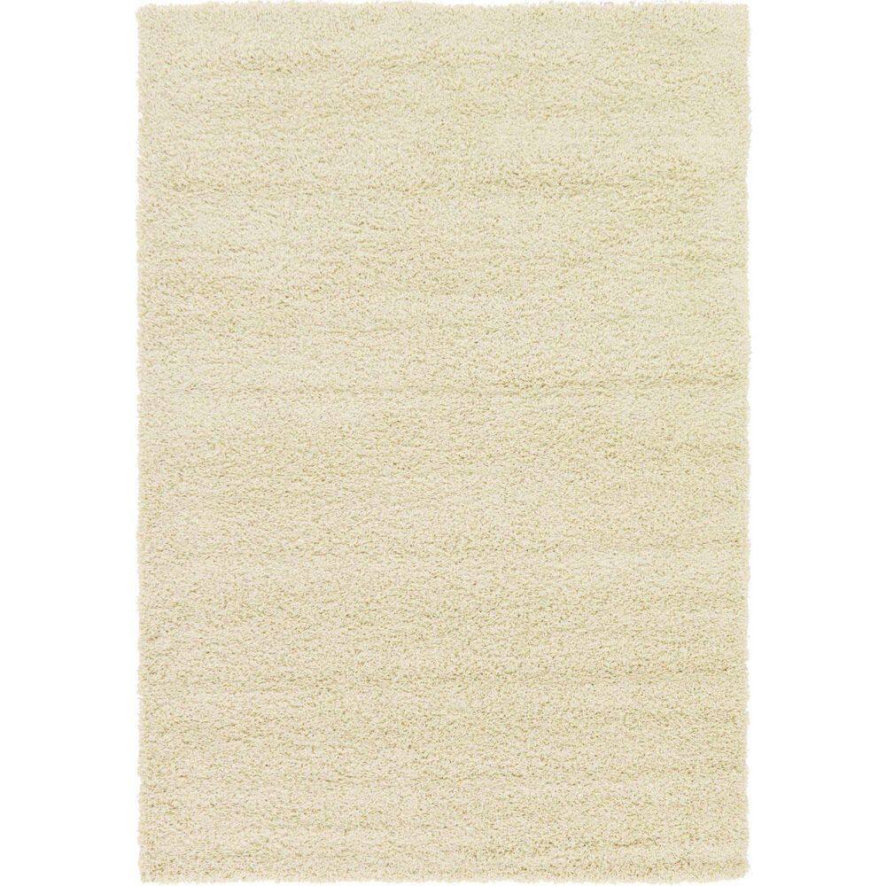 Unique Loom Solid Shag Pure Ivory 6 Ft. X 9 Ft. Area Rug 3127805 - The ...