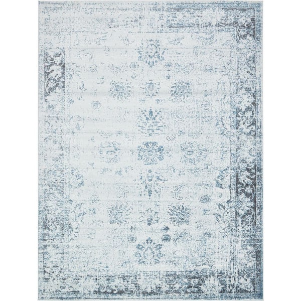 Unique Loom Sofia Casino Light Blue 9' 0 x 12' 0 Area Rug