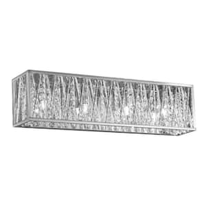 Sophia 4-Light Chrome Vanity Light with Crystal Accents