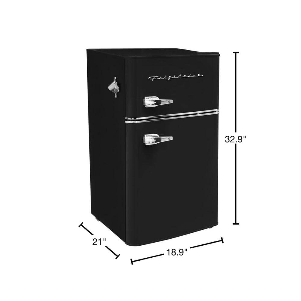 Buy 3.2 cu. ft. 2 Door Retro Mini Fridge in Black Online at Lowest