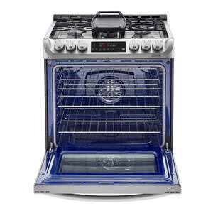 6.3 cu. ft. Smart Slide-In Dual-Fuel Electric Range with ProBake Convection Oven & Self-Clean in Stainless Steel