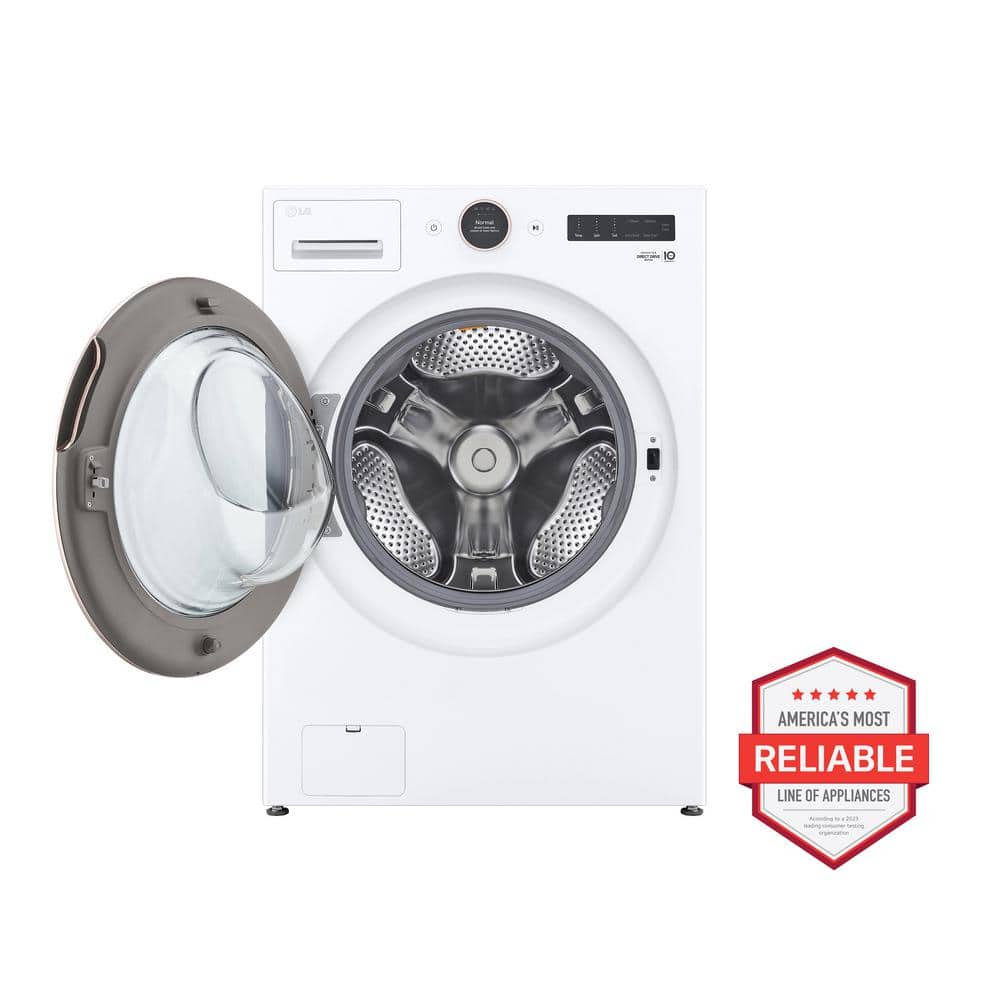 5.0 Cu. Ft. White Smart Front Load Washer with Steam and TurboWash