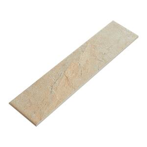Ayers Rock Golden Ground 3 in. x 13 in. Glazed Porcelain Bullnose Floor and Wall Tile (0.32 sq. ft. / piece)