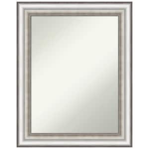 Salon Silver 23.25 in. H x 29.25 in. W Framed Non-Beveled Bathroom Vanity Mirror in Silver