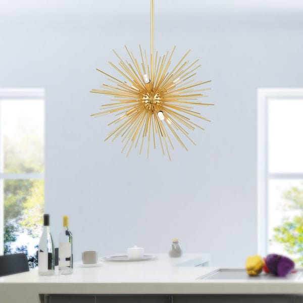 Savannah 6 Light Chandelier With Gold Leaf Finish