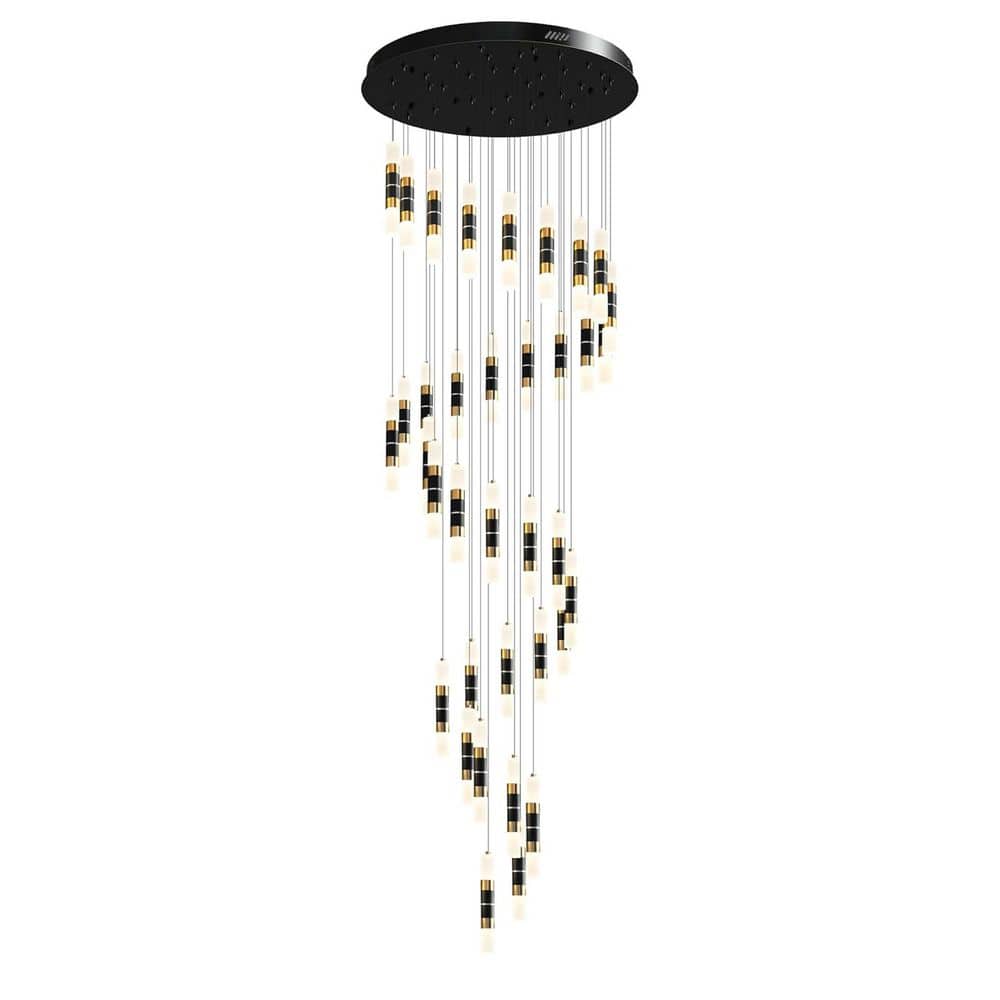 登場! Chandelier Modern YUYI 189 and Gold LED 36-Lights H in. アイケア
