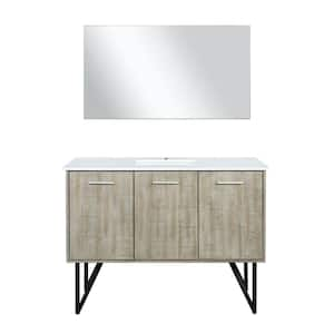 Lancy 48 in W x 20 in D Rustic Acacia Bath Vanity, Cultured Marble Top and 43 in Mirror