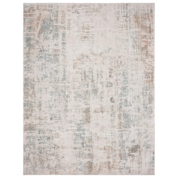 Unbranded Michaela Drae Gray/Taupe 5 ft. 3 in. x 7 ft. 3 in. Contemporary Carved Abstract Polyester Area Rug