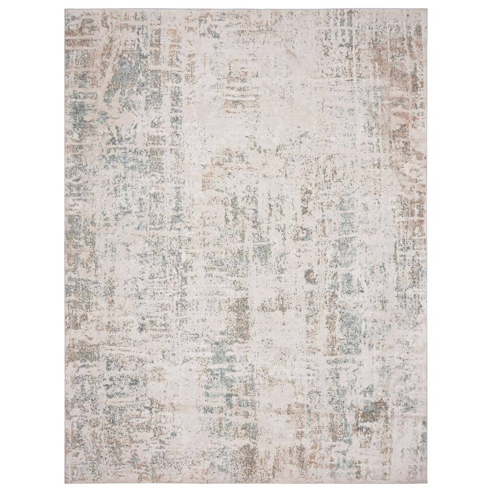 Michaela Drae Gray/Taupe 7 ft. 10 in. x 9 ft. 10 in. Contemporary Carved Ab