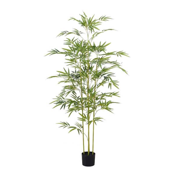 3.9 ft. Artificial Bamboo Tree, Artificial Trees In Black Pot