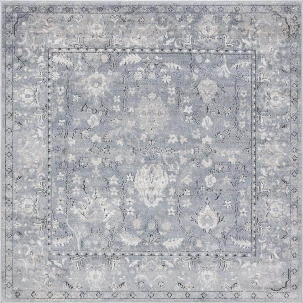 Portland Central Gray 6 ft. x 6 ft. Square Area Rug price history on PriceWatchPro