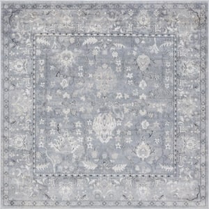Portland Central Gray 6 ft. x 6 ft. Square Area Rug