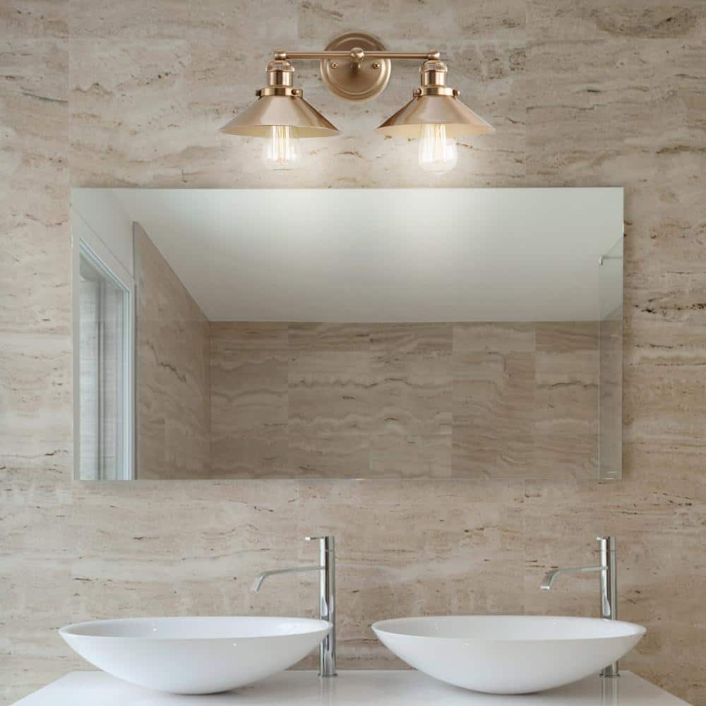 Elegant July 17.5" Brushed Brass Gold LED Vanity Light