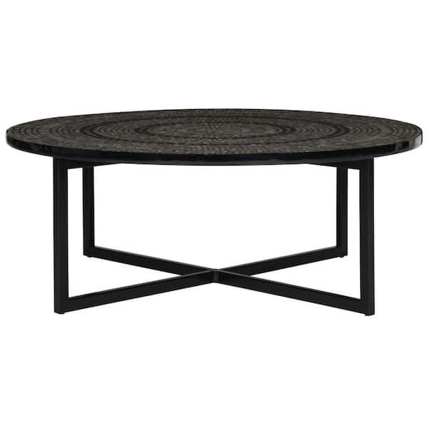 SAFAVIEH Cheyenne 40 in. Black Coffee Table