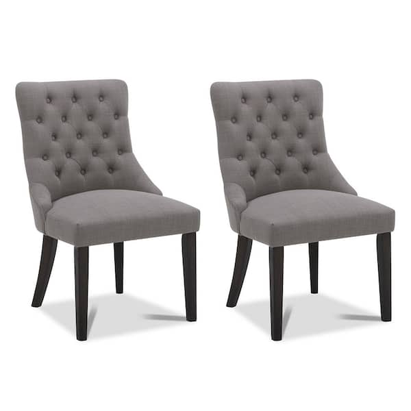 Reviews for Spruce & Spring Minos Flint Gray Fabric Tufted Dining Chair