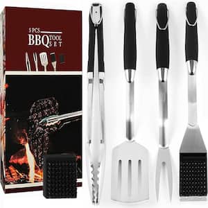18 in. BBQ Grill Accessories, Heavy-Duty 5-Pieces Grilling Tools, Extra Thick Stainless Steel Grill Utensils Set