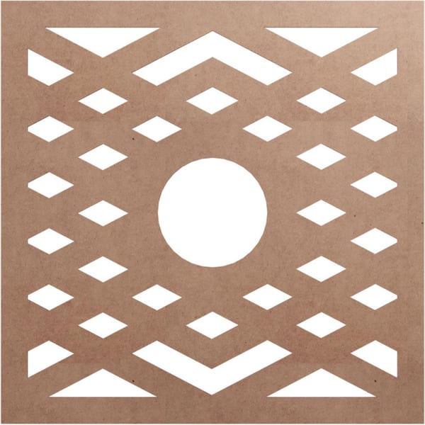 Ekena Millwork 0.375 in. x 40 in. x 40 in. Wood Medallion Moulding