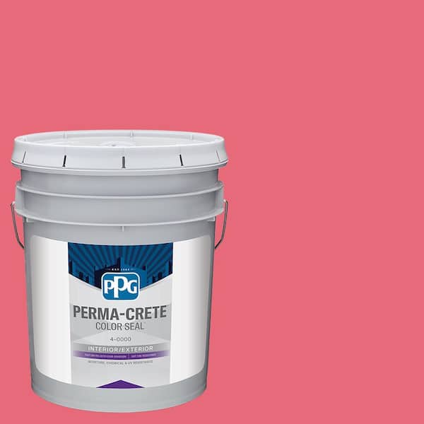 Perma-Crete Color Seal 5 gal. PPG1185-5 Bleeding Heart Satin Interior/Exterior Concrete Stain
