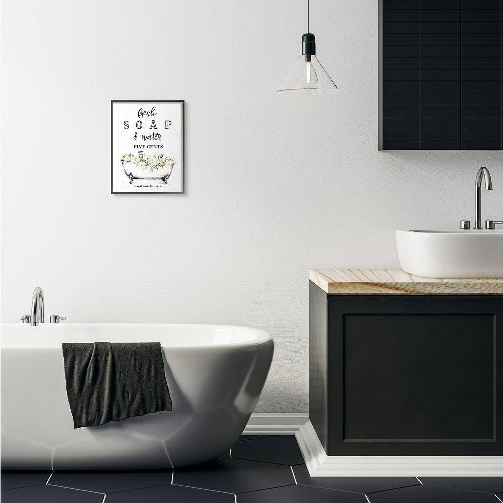 Fresh Soap and Water Floral Bathtub Canvas Print