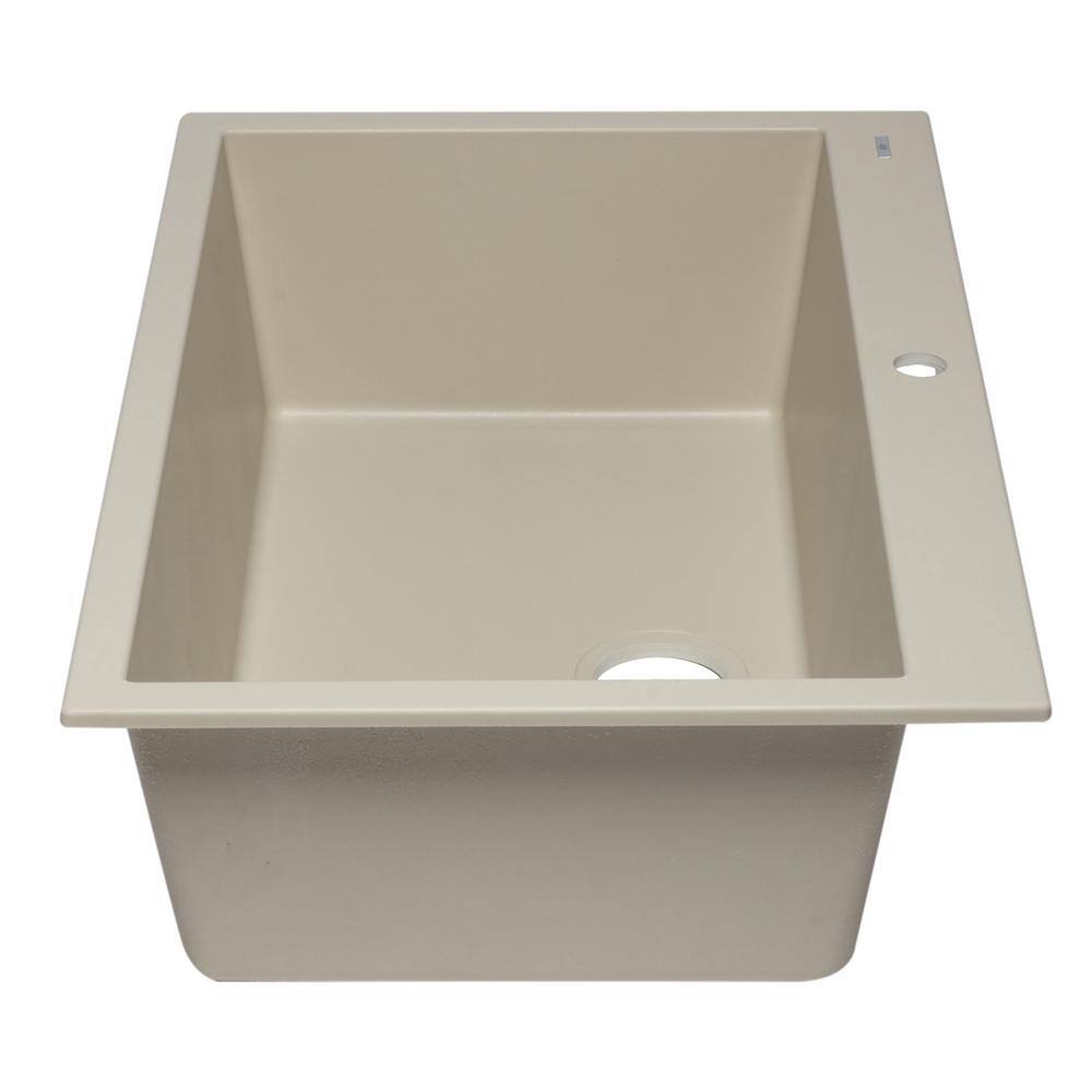 Biscuit 33'' Single Bowl Drop-In Granite Kitchen Sink