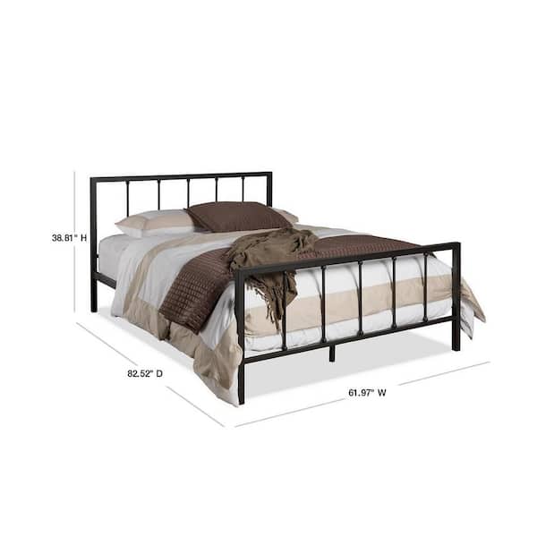 Baxton Studio Amy Vintage Industrial Black Bronze Finished Metal Queen Size Platform Bed