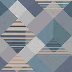Kaleidoscope Denim Non-Woven Paper Removable Wallpaper