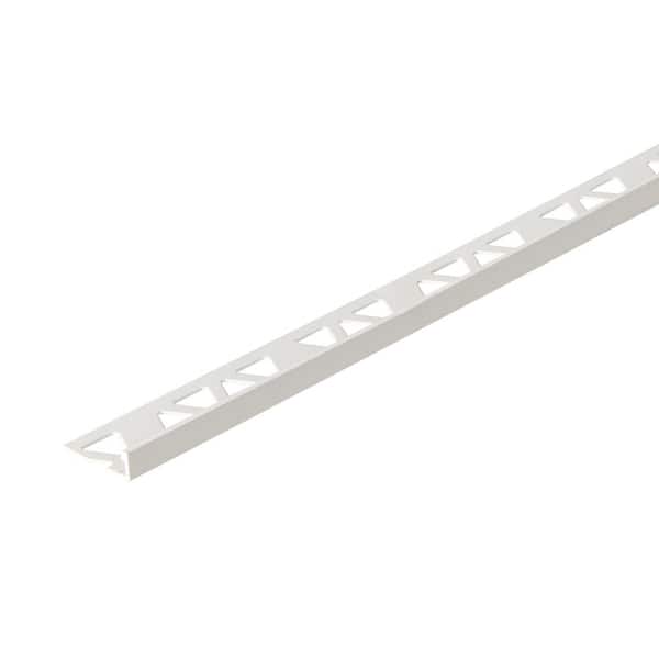 Bright White Powder Coated 1.13 in. W x 96 in. L Aluminum 5/16 in. Tile Edge Trim