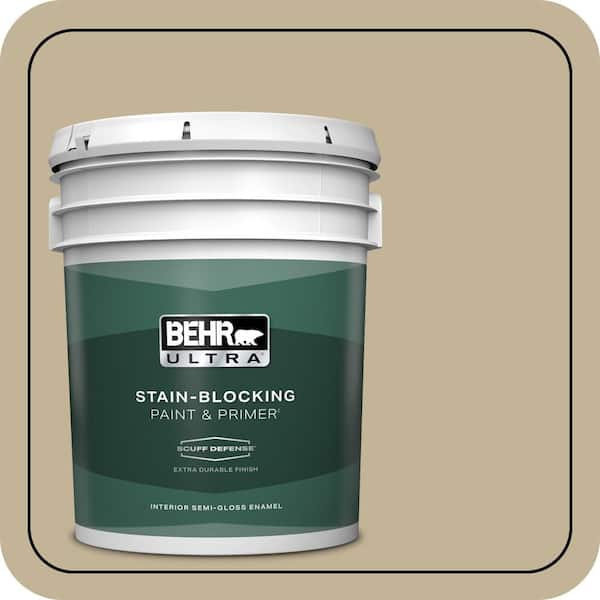 BEHR ULTRA 5 gal. #ECC-21-2 Palisade Extra Durable Semi-Gloss Enamel Interior Paint & Primer