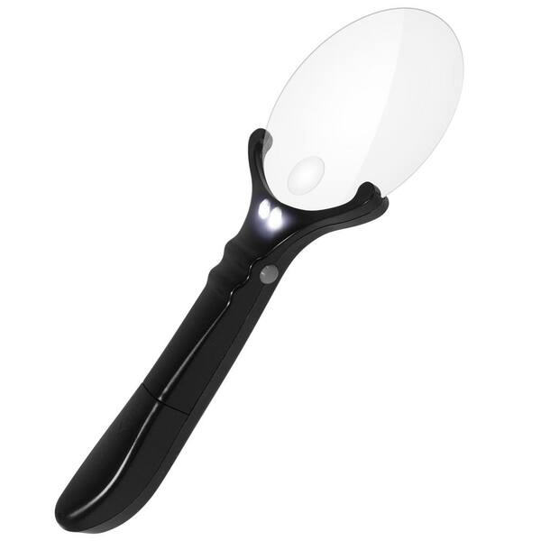 SecurityMan Hand Held Magnifying Glass with Light (2 Bright LEDs) - 3X 5X  Illuminated Magnifier Lens XMAGNIFY - The Home Depot